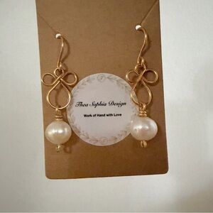 Angel Design Pearl Earrings